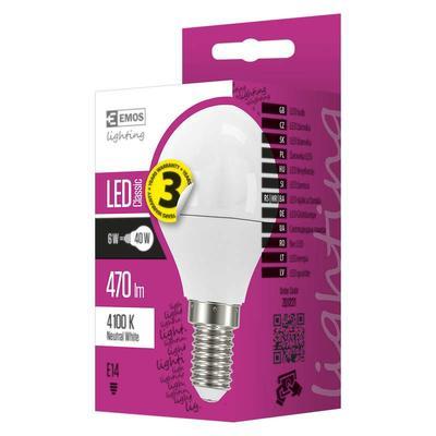 Emos ZQ 1221 LED žárovka Classic Mini Globe 6W E14 neutrální bílá - 2