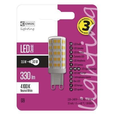 Emos ZQ9531 LED žárovka Classic JC A++ 3,5W G9 neutrální bílá - 2